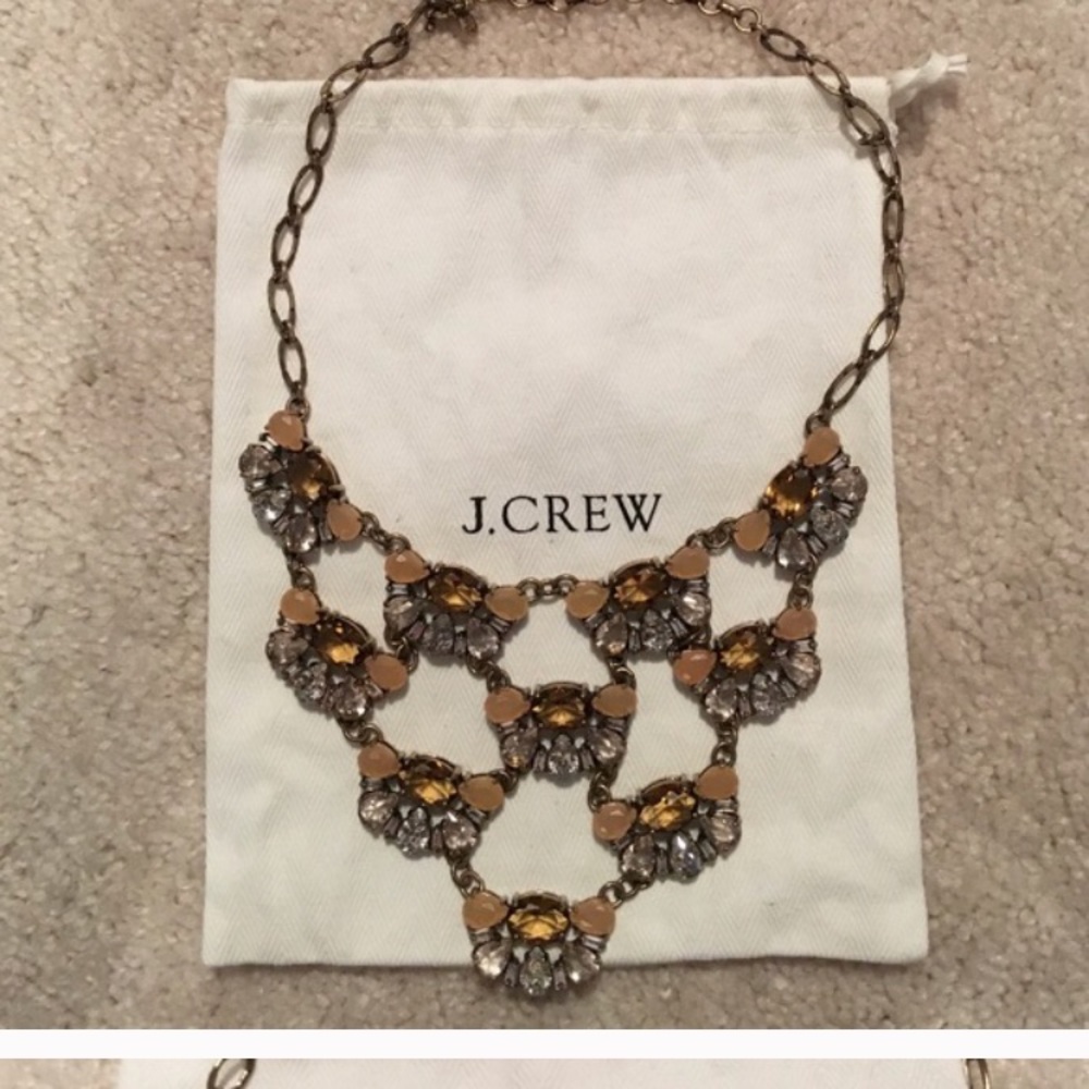J. crew Neutral crystal delicate necklace